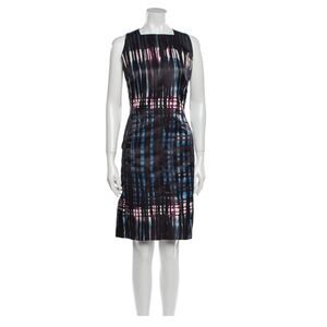 Tomas Maier SZ M abstract printed knee-length dress